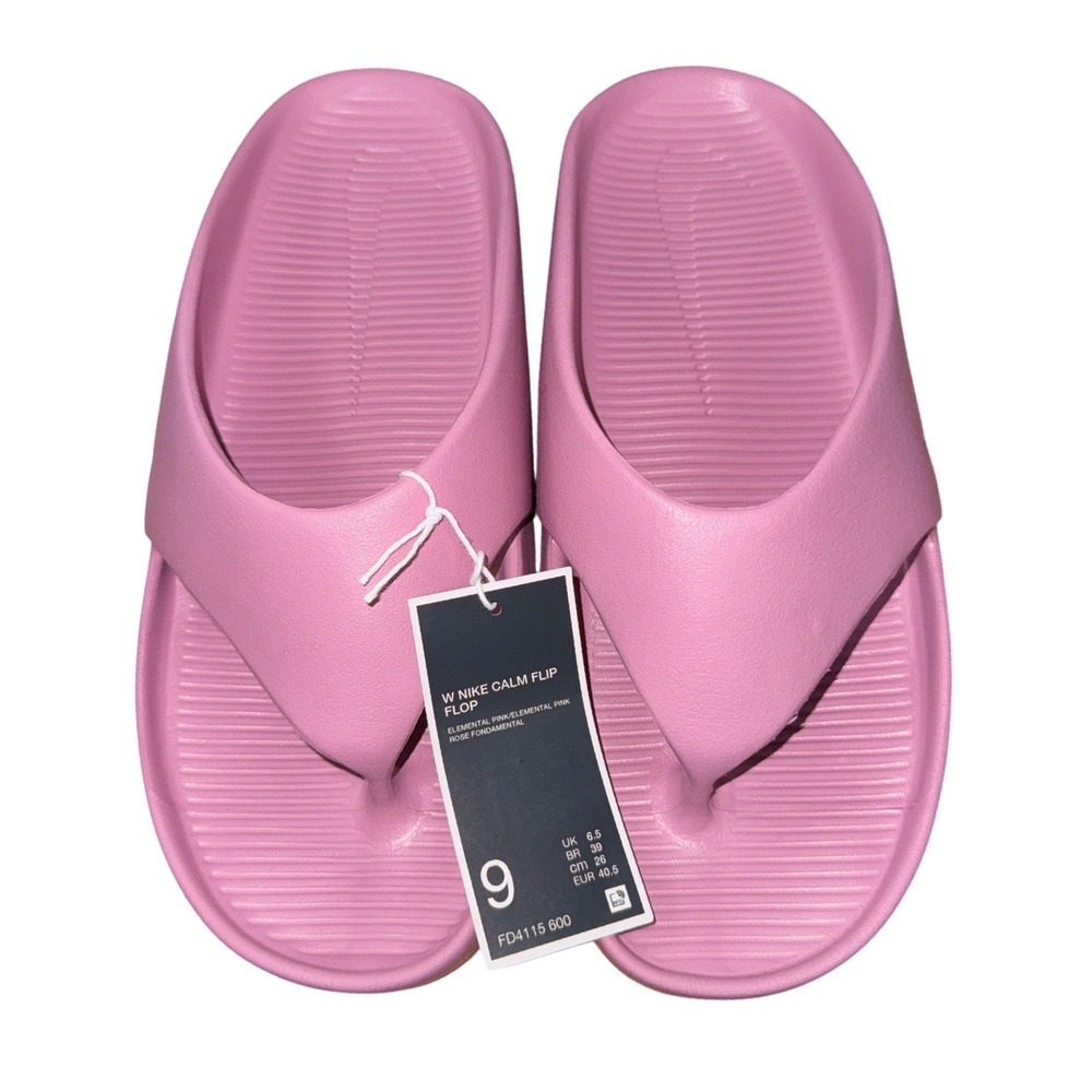 NEW Nike Calm Flip Flops Womens 9 Sandals Elemental Pink FD4115-600 Thong Slides
